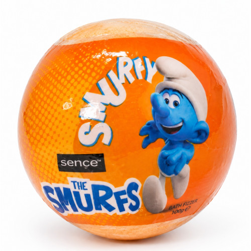 Бомбочка для ванни Smurfs для дітей Апельсин з морською сіллю, 100 г